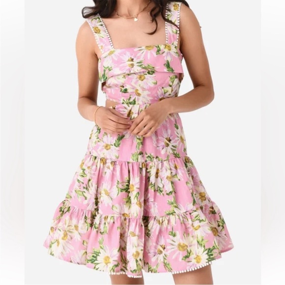 Alemais Pink Floral Mini Dress - Picture 5 of 9